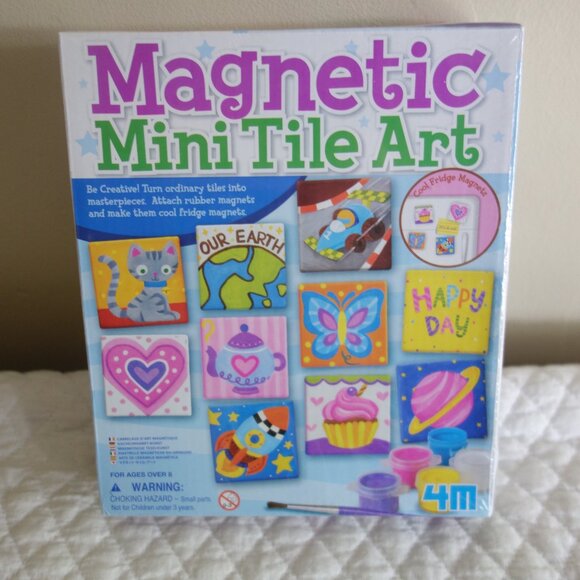 Lot of 2 NIB TOYSMITH Craft Kits – Magnetic Mini Tile Art, Make a Wind Chime - Picture 4 of 5
